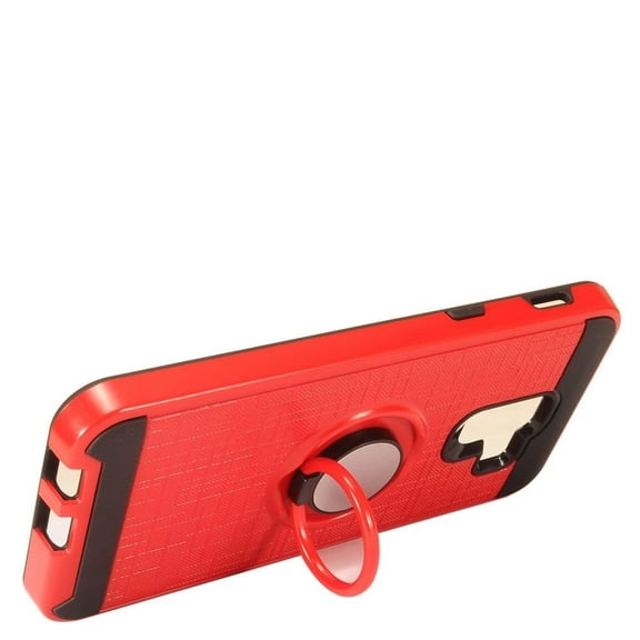 GSA Brushed Hybrid Case Ring Stand For Samsung Galaxy A6 & A600 Red