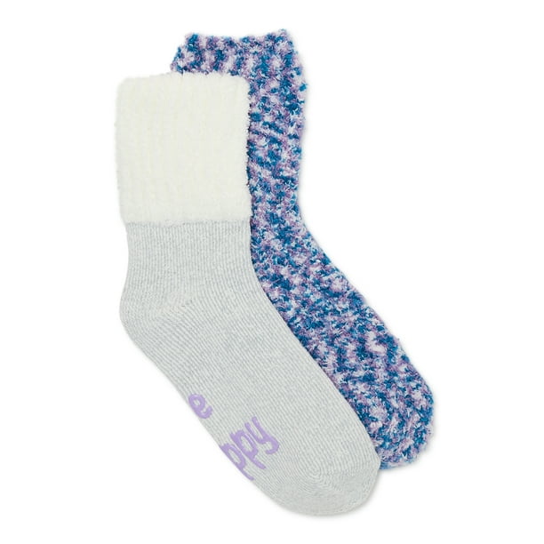 Joyspun Women's Lounge Socks, 2Pack, Size 410