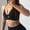 Black, variant on Sports Bras for Women Twist Bow Hollow Out Wireless Back Beauty Gathering Chest Padded Workout Tank Tops Low Impact Gym Yoga Bra (Black M )