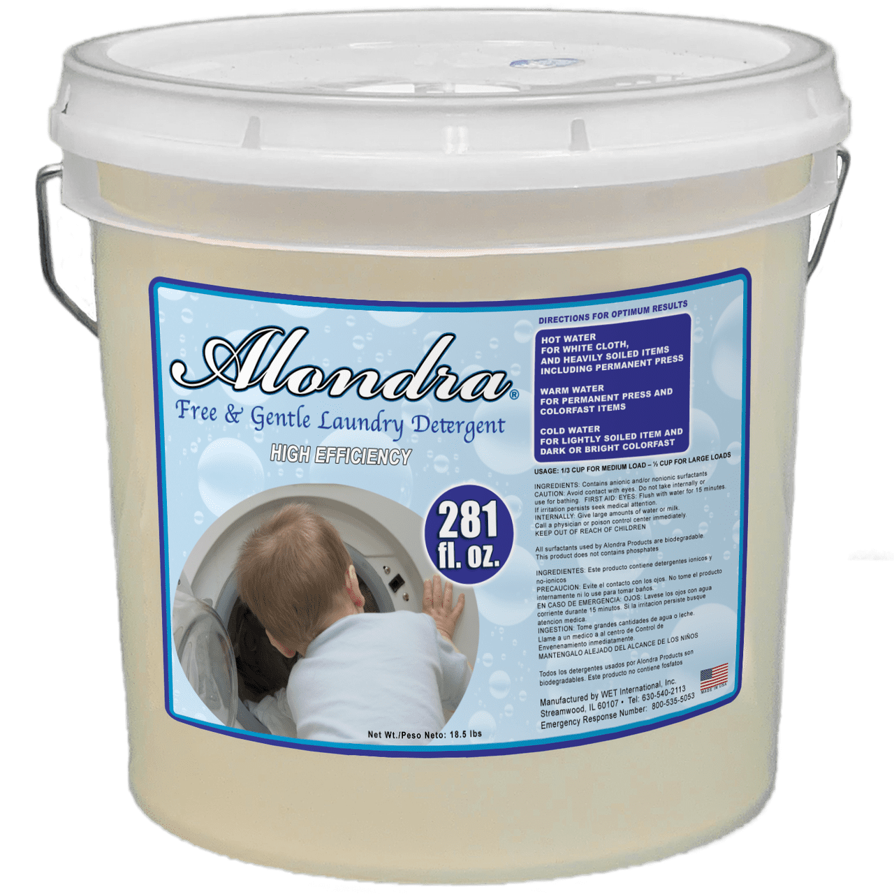 Alondra Laundry Detergent, 2.2 gallons, Regular and HE Machines, Free