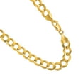 thumbnail image 3 of JewelStop 10k Solid Yellow Gold 5.7 mm Comfort Curb Chain Necklace 24" Lobster Claw Clasp - 18.3gr., 3 of 5