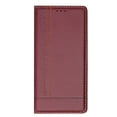 thumbnail image 2 of Leather For Apple iPhone 16 6.1-inch Case , Stitching design Flip  Wallet Leather Case With Card Holder Magnetic Closure Shockproof Kickstand Protective Phone Cases Cover,Wine red,For iPhone 16, 2 of 7