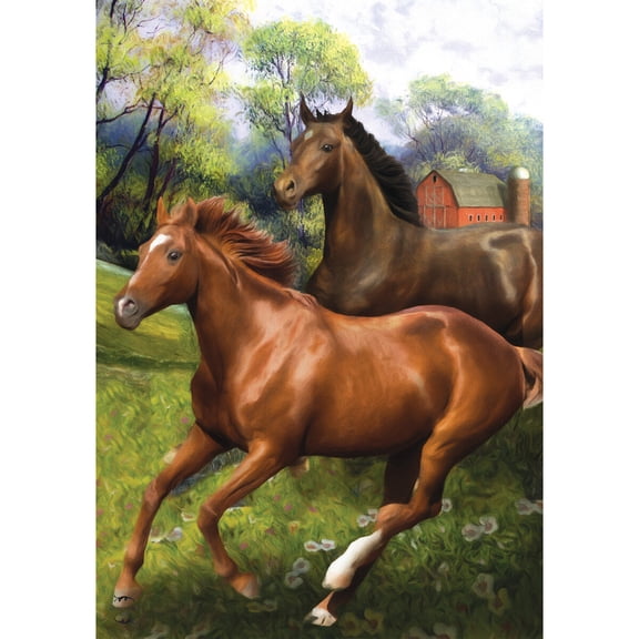 Briarwood Lane Summer Garden Flag 12x18 For Outdoor Galloping Horses For Summer Garden Flag Flags For Outside