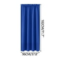 thumbnail image 4 of Xuniizn Blackout Curtains for Bedroom Thermal Insulated - 100%Polyester Black Out Curtains 2 Panels Set Room Darkening Window Curtains for Living Room, Blue, 4 of 5