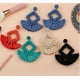 thumbnail image 3 of Laklulu Pendientes de borla con cuentas para mujer, pendientes hechos a mano, pendientes bohemios con flecos colgantes para mujer, idea de regalo para hermana, mamá y amiga, 3 of 3