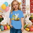 thumbnail image 2 of Aihuaihua Toddler Girls Easter Shirts Cute Bunny Tshirts Happy Easter Tees Short Sleeve Tops Graphic For Girls Soft Casual Round Neck, 2 of 4