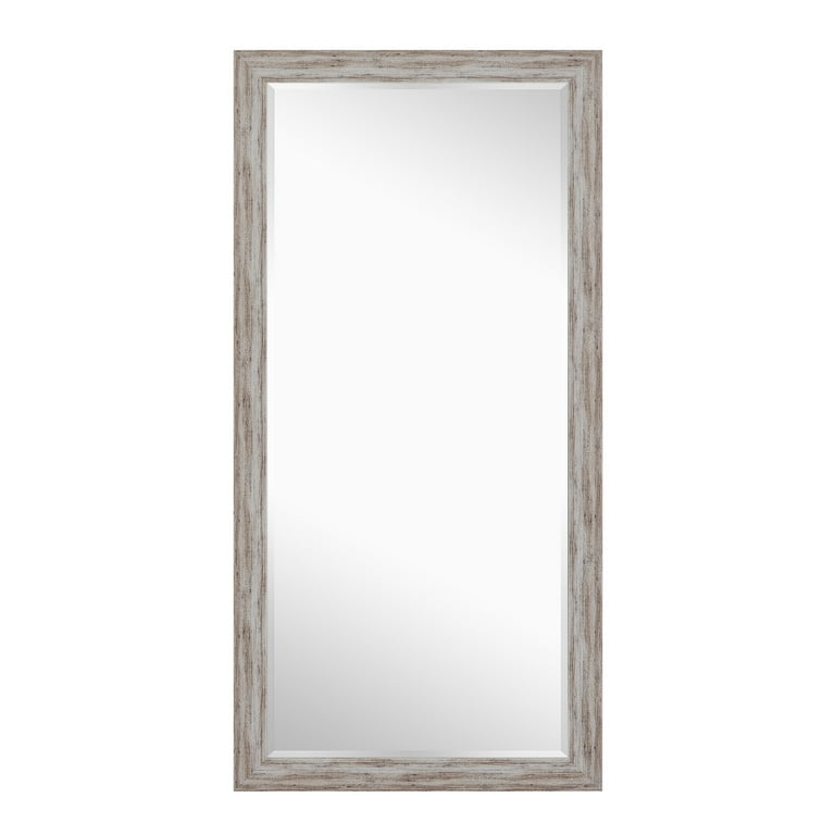 Rustic Floor Mirror Full Length Mirror Wall Mirror for Living Room Large Mirror Floor Length Mirror by Naomi Home Finish White Size 66 x 32
