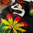 thumbnail image 4 of jejeloiu Watercolor Splash Ink 7-Piece Twin Bedding Sets,Colorful Graffiti Leaves Bedding Comforter Set For Girls Boys Reversible, 4 of 8