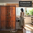 thumbnail image 5 of Oriental Furniture 6 ft. Tall Double Sided Doors Canvas Room Divider - 3 Panel, 5 of 6