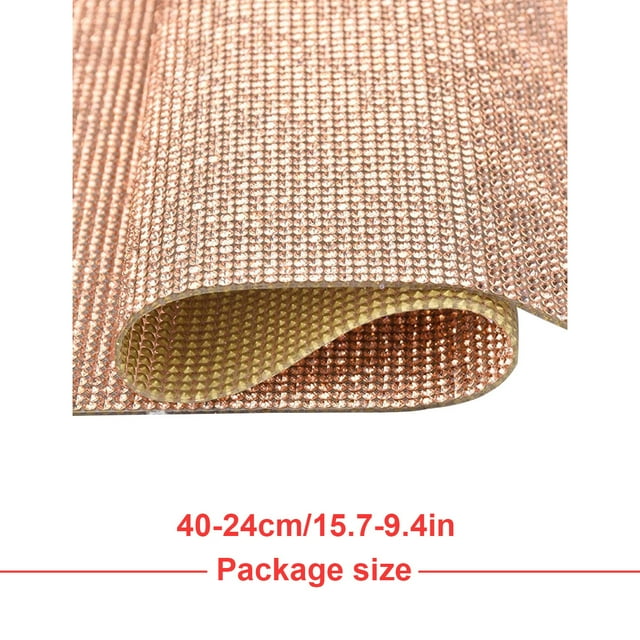 pitrice Crystal Rhinestone Ribbon Clothing Accessories Sticker Convenient Using Present Decoration Sheet with Shine Appearance Exquisite champagne 6 double side tape