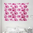 thumbnail image 1 of Watercolor Tapestry, Abstract Floral Arrangement Peonies Pattern Botany Themed and Nature Inspired, Wall Hanging for Bedroom Living Room Dorm Decor, 80W X 60L Inches, Pink Magenta, by Ambesonne, 1 of 2