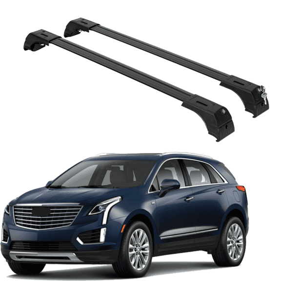 ERKUL Roof Rack Cross Bars for Cadillac XT5 2016-2025 | Anti-Theft Lock Aluminum Crossbars for Rooftop, Cargo Carrier, Luggage, Kayak, Canoe, Bike| Black