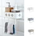 thumbnail image 4 of kurtrusly Kitchen Bathroom Organizer Wall Storage Rack Adhesive Shower Shelf Basket Toiletries Storage Holder, 4 of 9