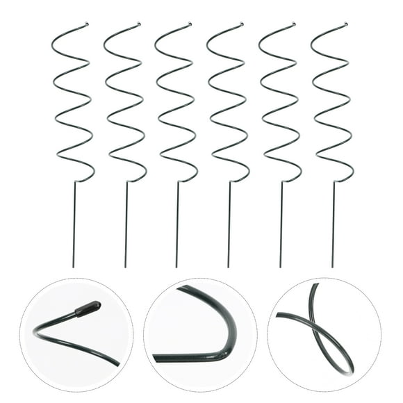 FENGGUIQU 6Ud Soporte Para Plantas En Espiral De Hierro Para Jardín Y Macetas
