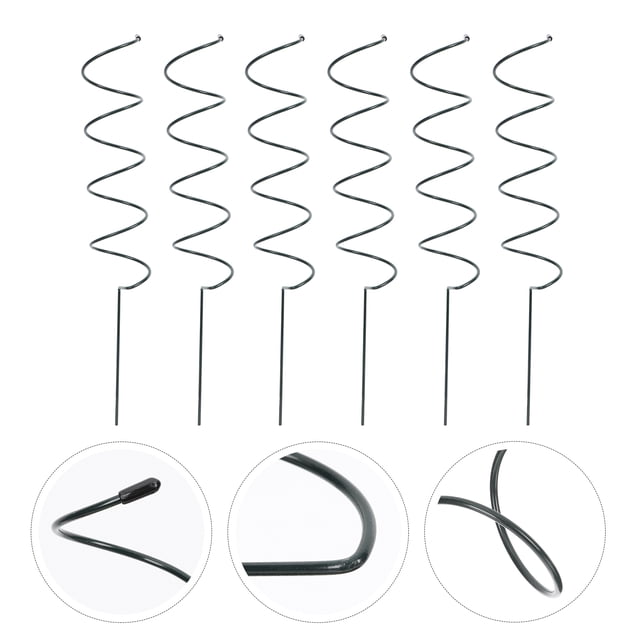 FENGGUIQU 6Ud Soporte Para Plantas En Espiral De Hierro Para Jardín Y Macetas