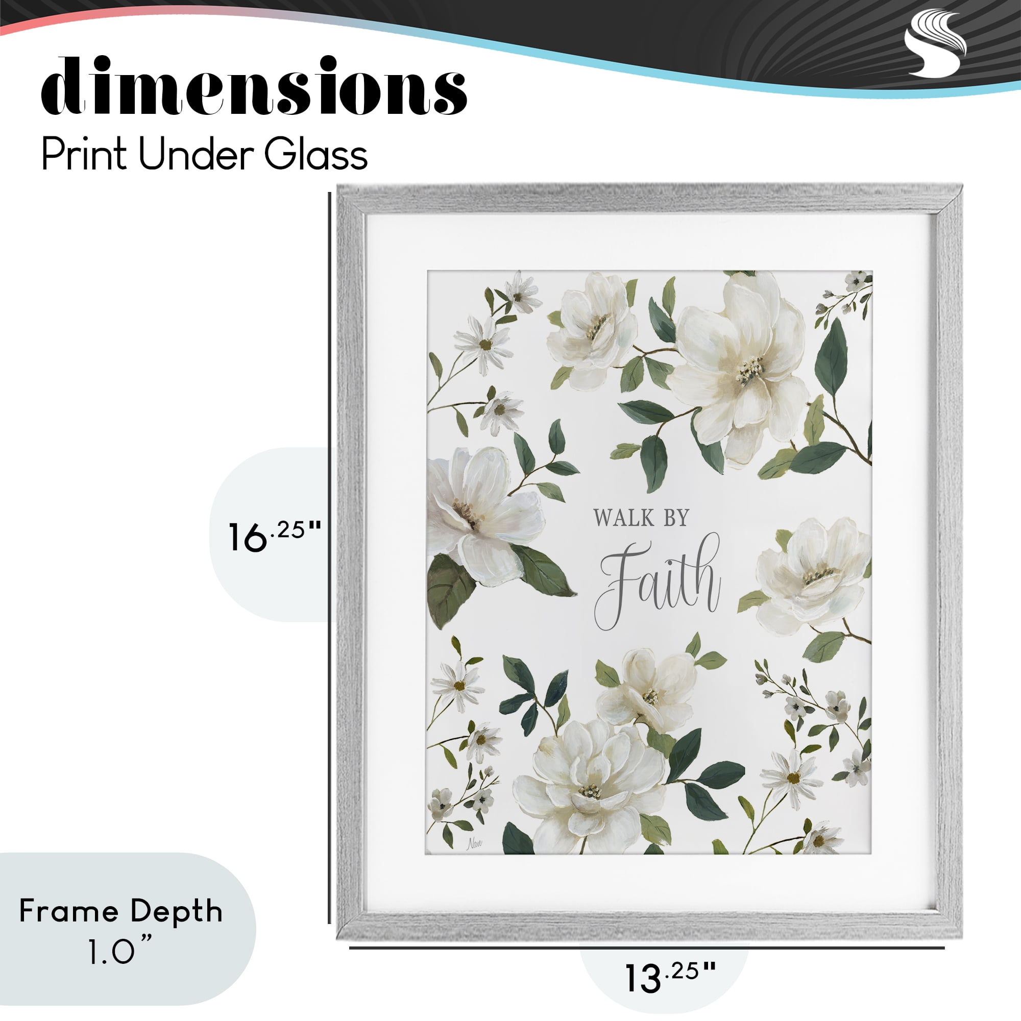 Stupell Industries Floral Walk By Faith Gray Framed Print Under Glass, design by Nan