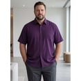 thumbnail image 4 of DARING DIVA Men's Big and Tall Business Dress Shirt with Chest Pocket 4XL Dark Purple, 4 of 7