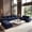 Navy Blue, variant on BEHOST 8-Piece 130" U-Shaped Modular Sectional Sofa, Velvet Cloud Sleeper Couch with 2 Movable Ottomans, Oversized Deep Seat Living Room Furniture Set,Dark Gray