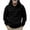 Black, variant on ZVNAΖH Cargo Hoodies for Men Casual Fashion Button Hooded Tactical Sweatshirts Solid Color Loose Pullover Tops with Pocket