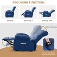 thumbnail image 4 of JONPONY Rocker Recliner Chair, Ergonomic Lounge Chair for Living Room Theater,Small Spaces with Rocking Function,Side Pocket,Blue, 4 of 10