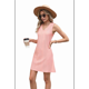 thumbnail image 3 of Vestido de Mujer Color Liso Sin Mangas con Cuello en V y Bolsillos, Naranja M, 3 of 10