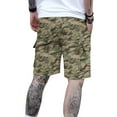 thumbnail image 4 of DDAPJ pyju Men's Camo Cargo Shorts Lightweight Twill Casual Military Work Shorts Ripstop Shorts with Multiple Pockets Gray Green L, 4 of 8