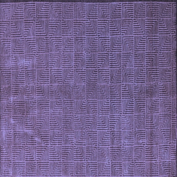 Ahgly Company Indoor Square Abstract Blue Modern Area Rugs, 5' Square