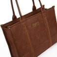 thumbnail image 3 of Wrangler Tote Bag for Women Western Cow Print Purse Designer Top Handle Handbags, Cocoa, 3 of 7