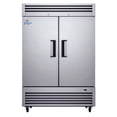 thumbnail image 3 of Commercial Reach in Refrigerator, 54" x 32" x 81 1/2", 42 Cubic Ft, Double Door Stainless Steel Fridge, NSFcertified, 3 of 12