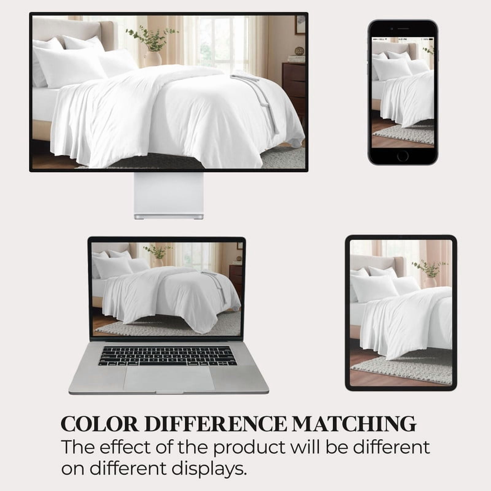Superior Chloe 100% Cotton Percale Linen Texture Duvet Cover Set, Full/ Queen, White