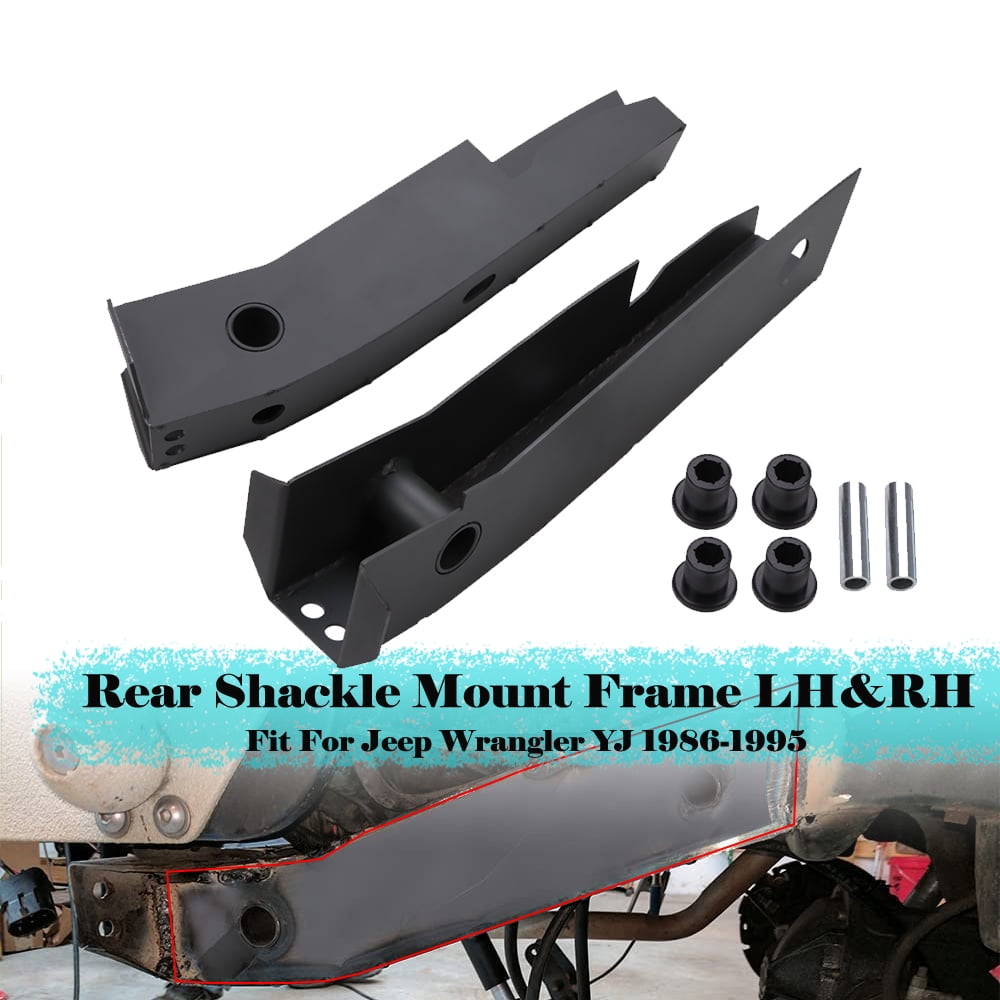 ELITEWILL LH & RH Rear Shackle Mount Frame Repair Kit for Jeep Wrangler YJ  86-95 