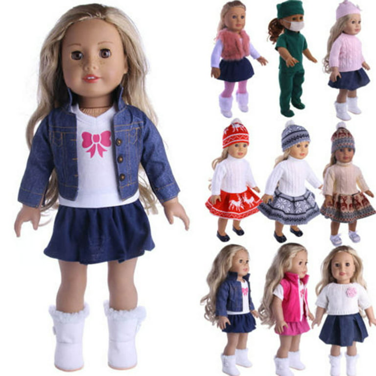 18 inches Doll Clothes 10 Different Unique Styles Well Fit for American  Girls Doll, Doll and Me, My Life Doll, and My Generation Doll by Party  Zealot
