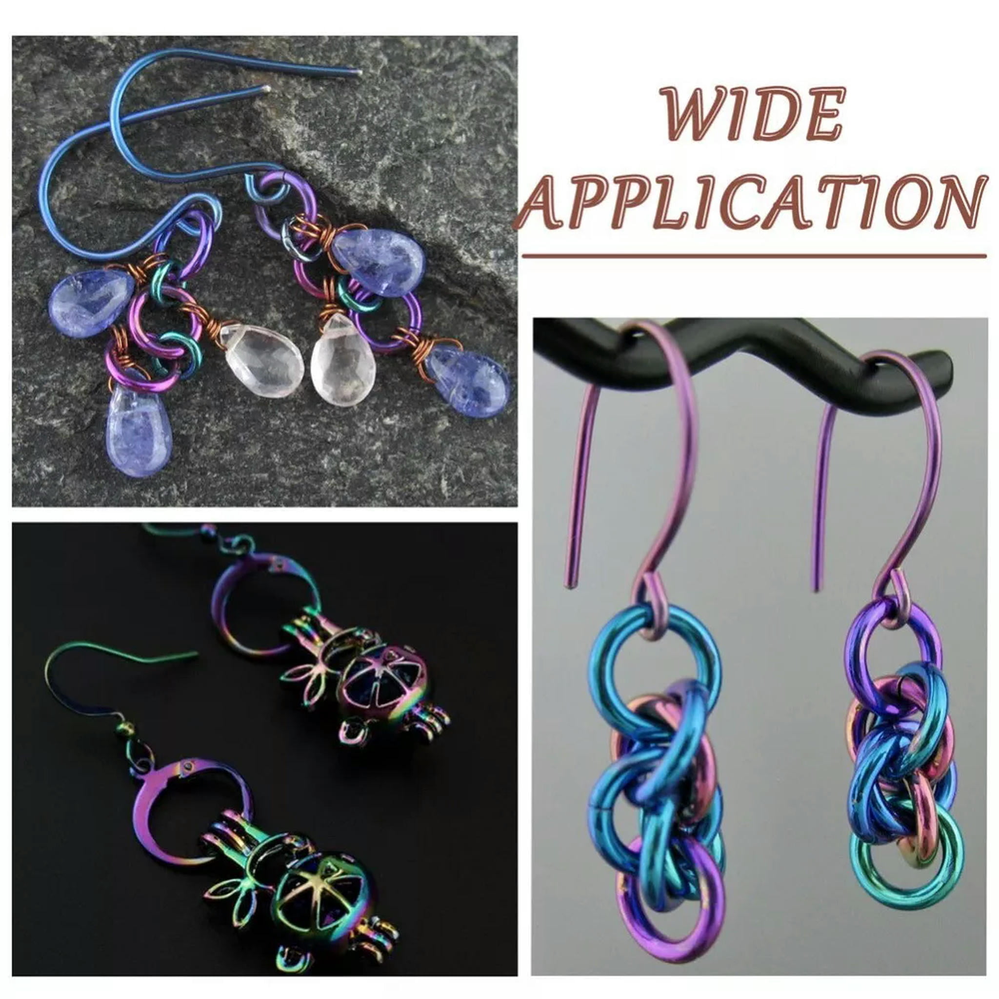 U8MO 1 Box Rainbow Color Leverback Earring Hoop Earring Hooks DIY Jewelry Making Kits
