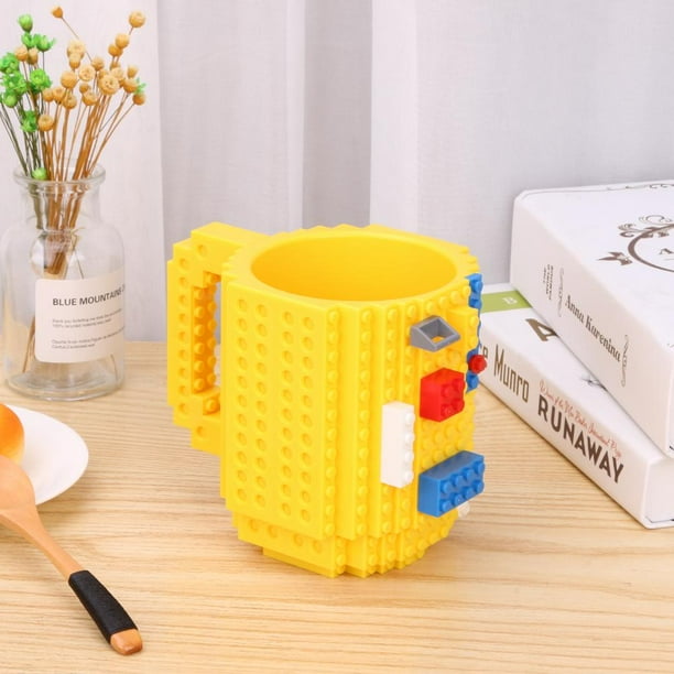 Taza de leche creativa de 350mlbloques de construcción DIYtaza de café para beber agua (amarillo) Ndcxsfigh Nuevos Originales