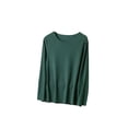 thumbnail image 1 of Guardurnaity Ropa interior térmica femenina Tops manga larga sin costuras cómodo otoño Oficina dormir ropa interior camisa cálida para mujer Prendas para la parte del cuerpo Verde oscuro 3XL Guardurnaity AP013722-05, 1 of 6
