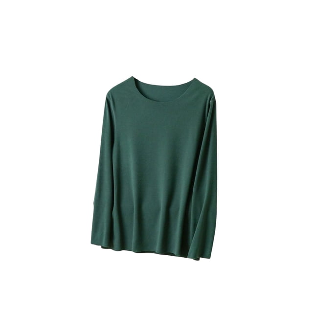 Guardurnaity Ropa interior térmica femenina Tops manga larga sin costuras cómodo otoño Oficina dormir ropa interior camisa cálida para mujer Prendas para la parte del cuerpo Verde oscuro 3XL Guardurnaity AP013722-05