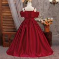 thumbnail image 6 of FYDUU Girls Bridesmaid Dresses Flower Girl Dress Formal Wedding Pageant Long Maxi Dress A-Line Birthday Party Gown Princess Dress 9-10 Years, 6 of 9
