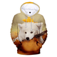 thumbnail image 3 of Nueva sudadera con capucha con estampado de perro samoyedo lindo unisex, sudadera con capucha informal de tendencia de otoño, sudadera de gran tamaño para hombres y niños, 3 of 5