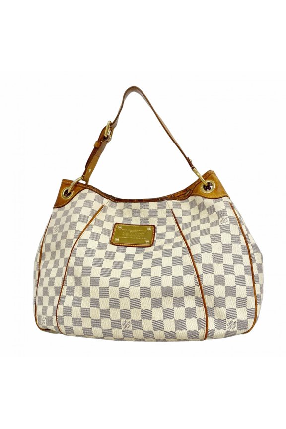 Pre-Owned Louis Vuitton Damier Azur Galliera PM Shoulder Bag N55215 White Women's