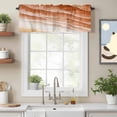 thumbnail image 2 of Ocean Waves Valance Curtain Abstract Gradient Orange Waves Beach Window Valances Rod Pocket Short Curtains Window Treatments for Kitchen Bedroom Bathroom Laundry 56" x 16", 2 of 9