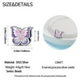thumbnail image 2 of KUNSIR 925 Sterling Silver Charm Violet Butterfly Beads For Bracelet or Necklace DIY Jewelry Gifts, 2 of 6