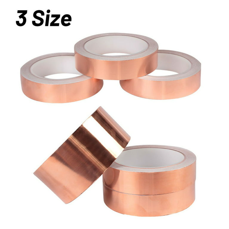 1 Roll Copper Foil Tape with Conductive Adhesive for,Guitar EMI Shielding  Crafts