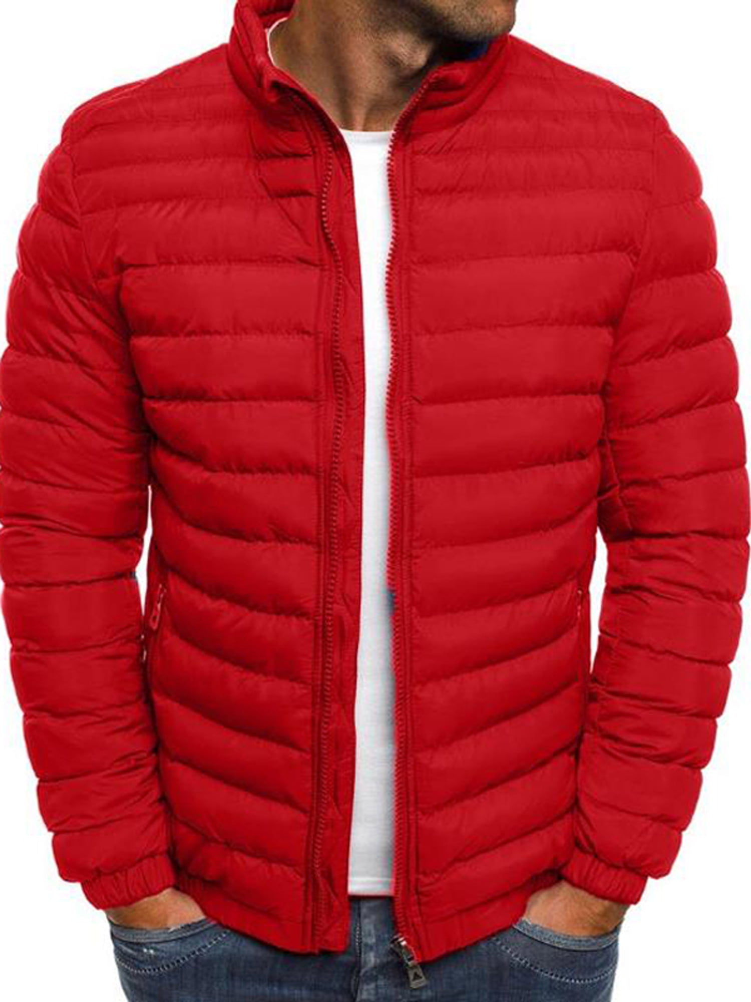 Men's Winter Puffer Bubble Jackets Quilted Padded Outerwear Skiing Warm ...
