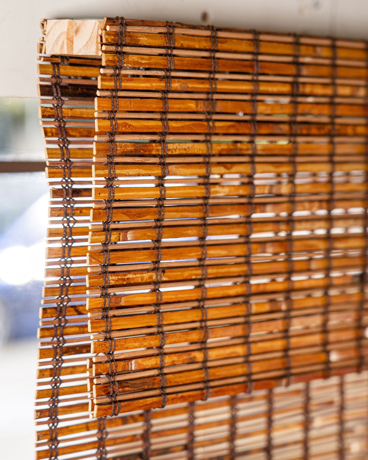 Chicology 31"W x 64"H Beaver Cordless Bamboo Shades, Natural Woven Wood, Light Filtering, Safe for Kids & Pets