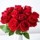 thumbnail image 4 of Ramo de flores artificiales de franela, 1/3/5 unidades, rosas falsas, para bodas, cumpleaños, mesa del hogar, decoración navideña, regalos de San Valentín, 4 of 5