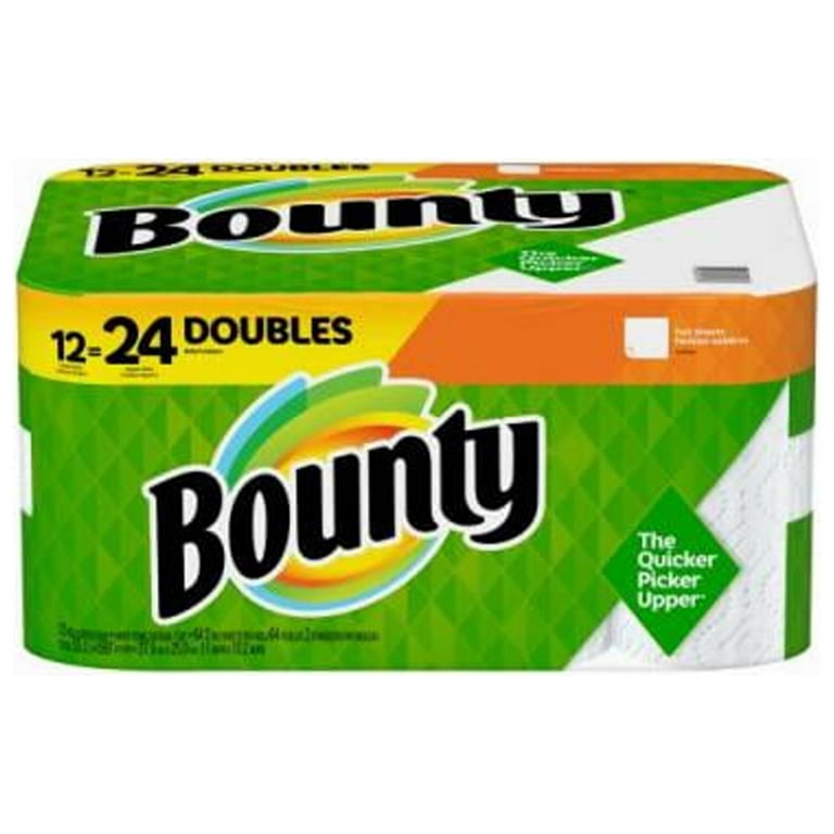 Bounty Paper Towels White 12 Double Rolls = 24 Regular Rolls 12 Cou