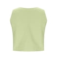 thumbnail image 4 of ManxiVoo Women V Neck Sleeveless Cotton Shirt Summer Breathable Muslin Tank Top Relaxed Fit Minimalist Style Button Down Casual Tops L Size Light Yellow, 4 of 5