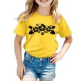 thumbnail image 1 of Hauts pour Filles Tout-Petits Garçons et Filles Mode Décontractée Imprimé Col Rond Manches Courtes T-Shirt Haut, 1 of 3
