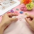 thumbnail image 4 of 20 Pcs Floral Applique, 3D Flower Lace Applique Sew on Patch Decoration for DIY Craft Projects, 2.8cm Hot Pink, 4 of 7