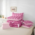 thumbnail image 6 of Manfei Ballet Girl Twin Bedding Sets 7pcs, Ballerina Silhouette Bedding Comforter Set, Sparkle Stars Sheet Sets, Pink Bedroom Decor, 6 of 8